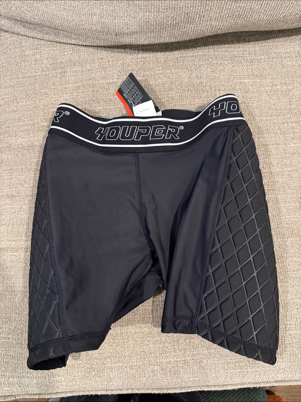 Black Padded girls compression sliding shorts